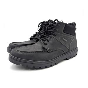 Rockport Waterproof Moc Toe Lug Sole Boot Men's Black Size US13 EU47.5
